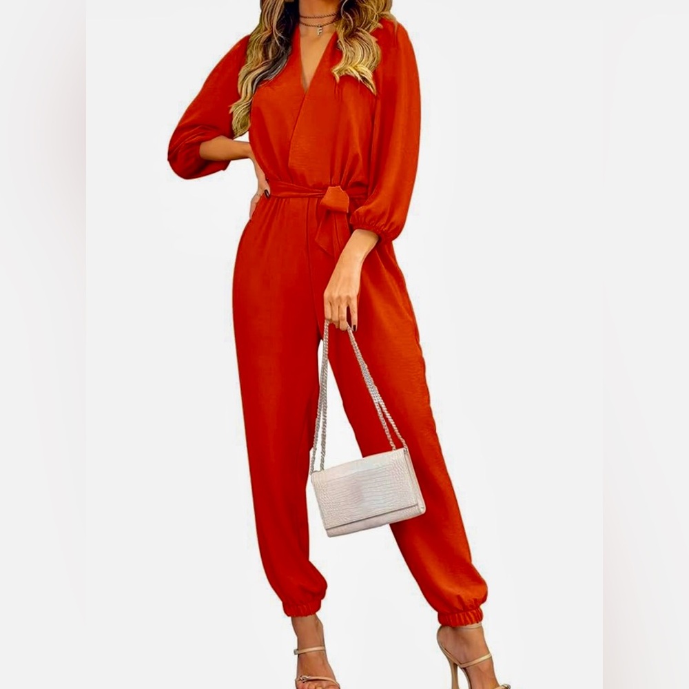 Elegant Orange Jumpsuit